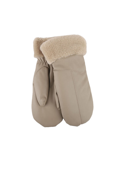 NEW3010 Lederlook Wanten met Bont Randje