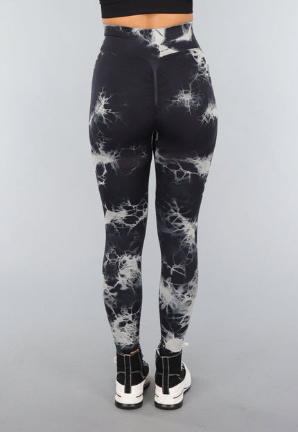 NEW3010 Print Stretch Overslag Legging met Tie Dye