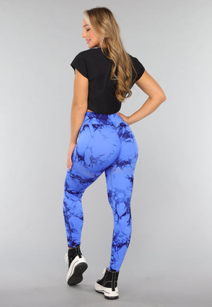 NEW3010 Scrunch Fitness Legging met Print en Overslag