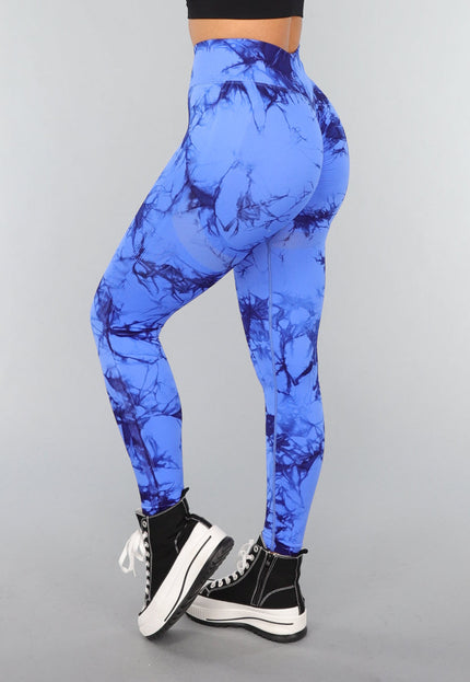 NEW3010 Scrunch Fitness Legging met Print en Overslag