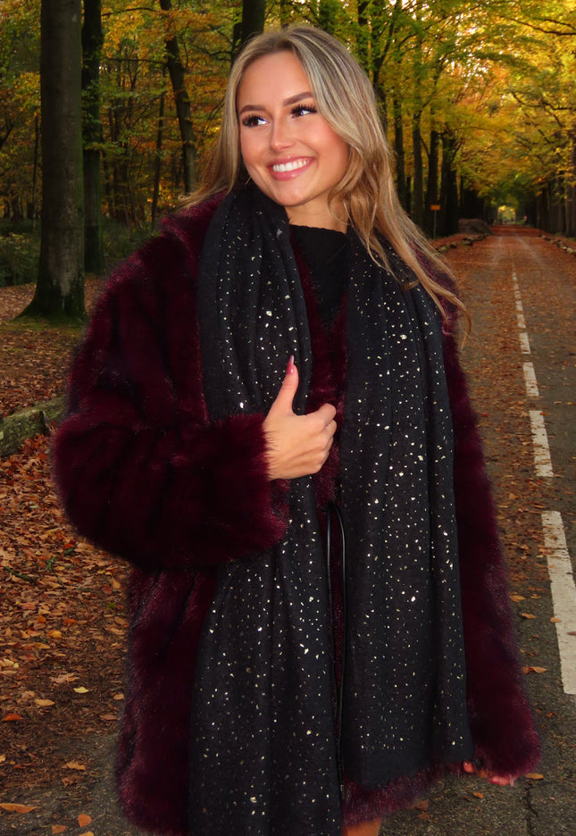 NEW3010 Sjaal met Gouden Glinster Details