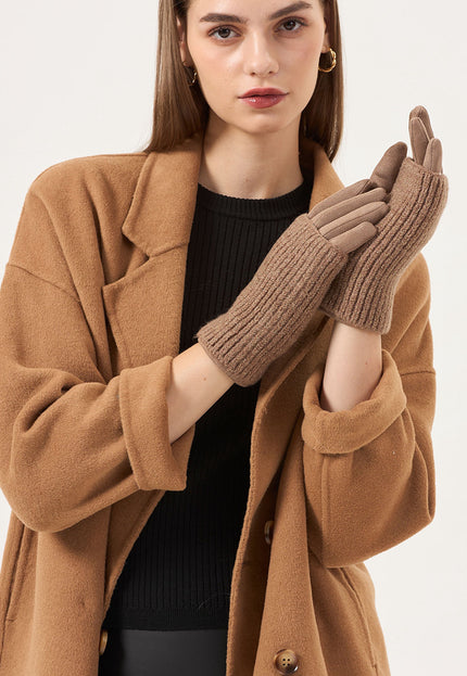 NEW3010 Suèdelook Overslag Handschoenen