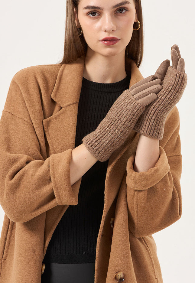 NEW3010 Suèdelook Overslag Handschoenen