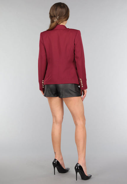 OP=OP.06.NL Wijnrode Button Blazer