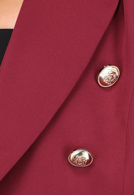 OP=OP.06.NL Wijnrode Button Blazer