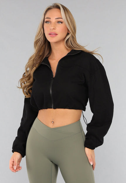 OP=OP.51.NL Zwart Cropped Sportvest