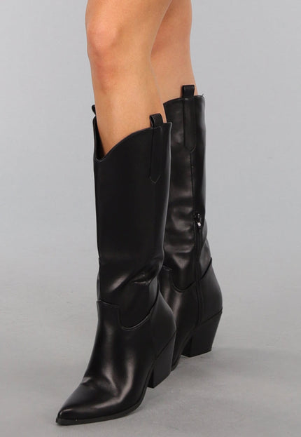 OP=OP.42.NL Zwarte Hoge Cowboylaarzen