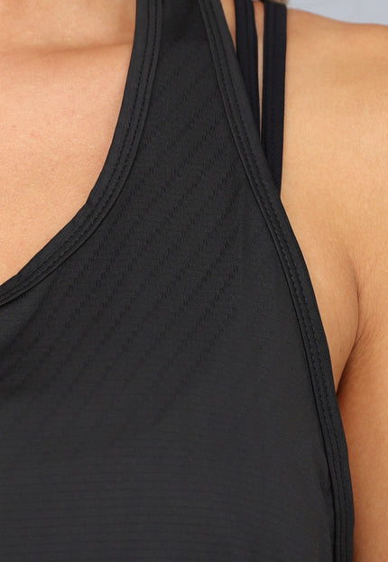 NEW3010 Zwarte Loose Fit Sport Tanktop