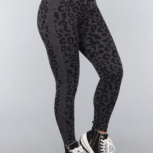 NEW3010 Zwarte Panterprint Gym Legging met Stretch