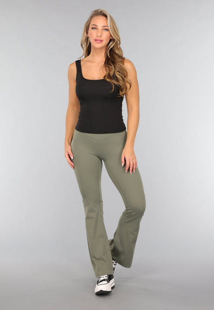 OP=OP.37.NL Zwarte Rib Tanktop met Pads