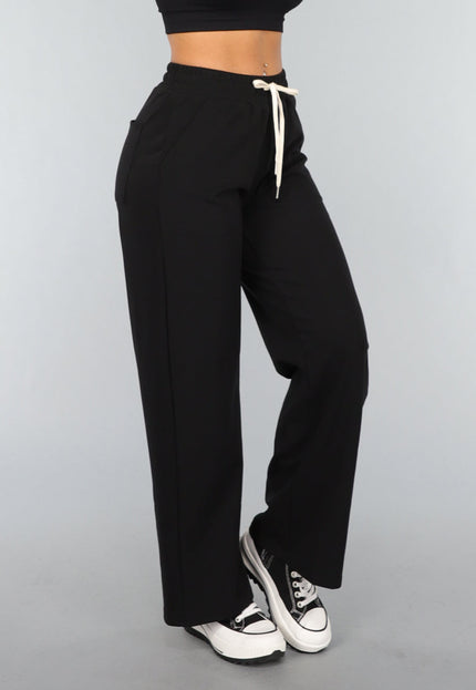 NEW3010 Zwarte Wide Leg Jogger