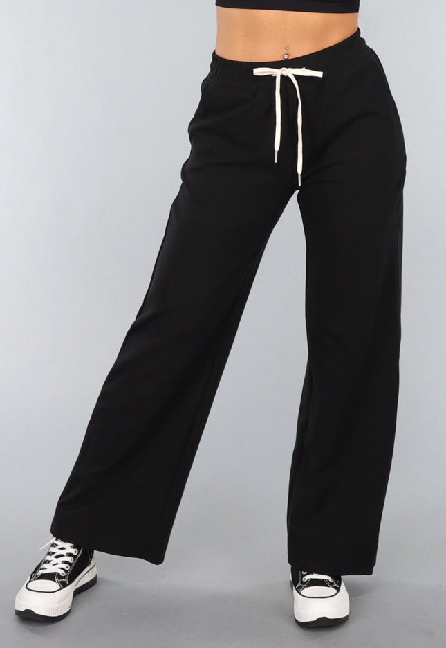NEW3010 Zwarte Wide Leg Jogger