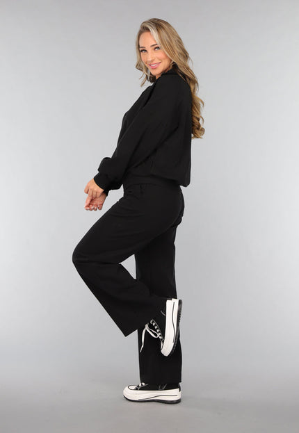 NEW3010 Zwarte Wide Leg Jogger