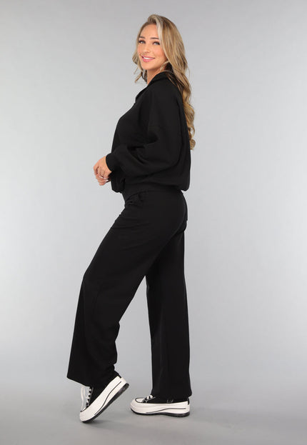 NEW3010 Zwarte Zipper Trui