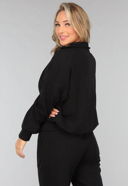 NEW3010 Zwarte Zipper Trui