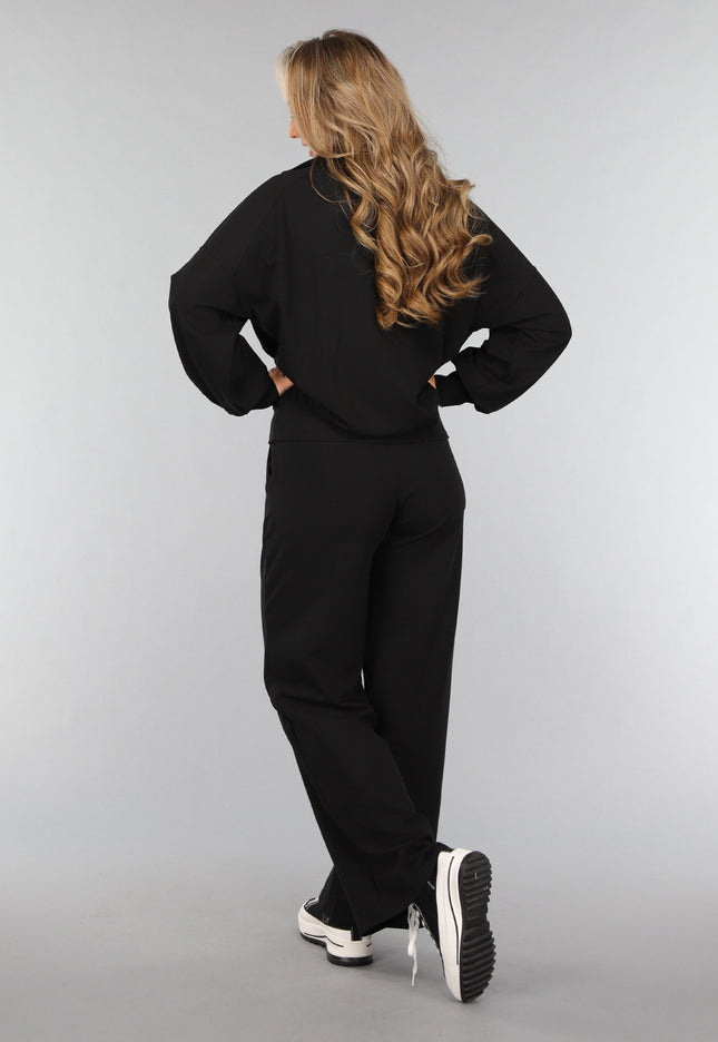 NEW3010 Zwarte Zipper Trui