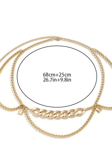 NEW3011 Gouden Heup Bodychain