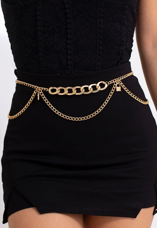 NEW3011 Gouden Heup Bodychain