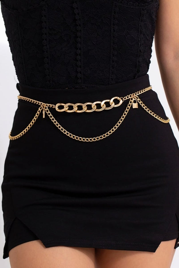 NEW3011 Gouden Heup Bodychain