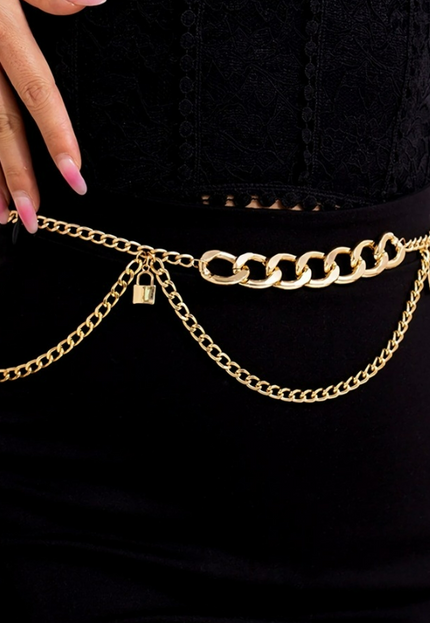 NEW3011 Gouden Heup Bodychain