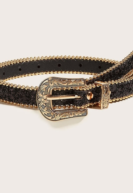 NEW3011 Gouden Parel Riem met Sierlijke Gesp
