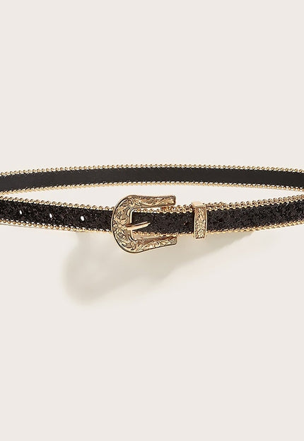 NEW3011 Gouden Parel Riem met Sierlijke Gesp