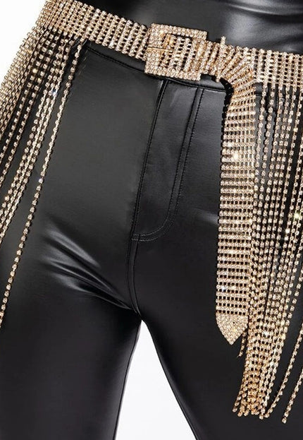 NEW3011 Gouden Waterval Strass Bodychain