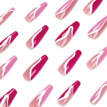 NEW3011 Multi Roze Swirl Nepnagels