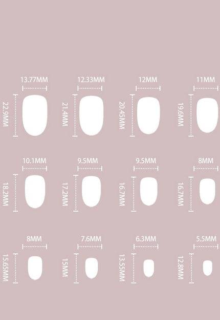 NEW3011 Ovaal Nude Nepnagels met Glitter