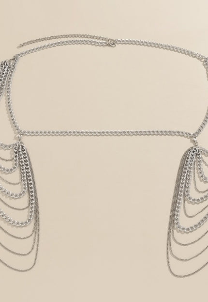 NEW3011 Zilveren Grove Schouder Ketting