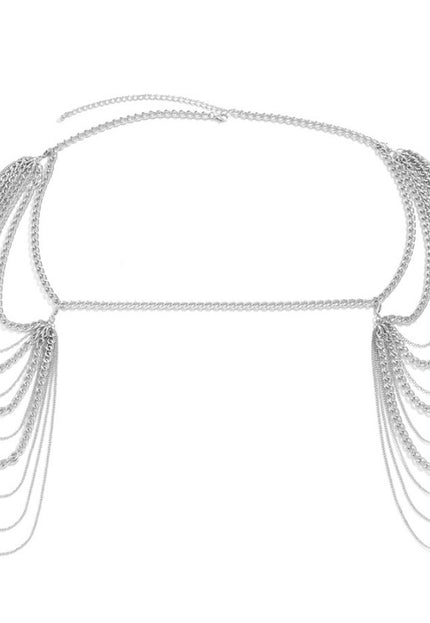 NEW3011 Zilveren Grove Schouder Ketting