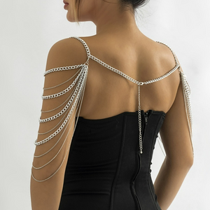 NEW3011 Zilveren Grove Schouder Ketting