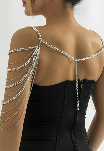 NEW3011 Zilveren Grove Schouder Ketting