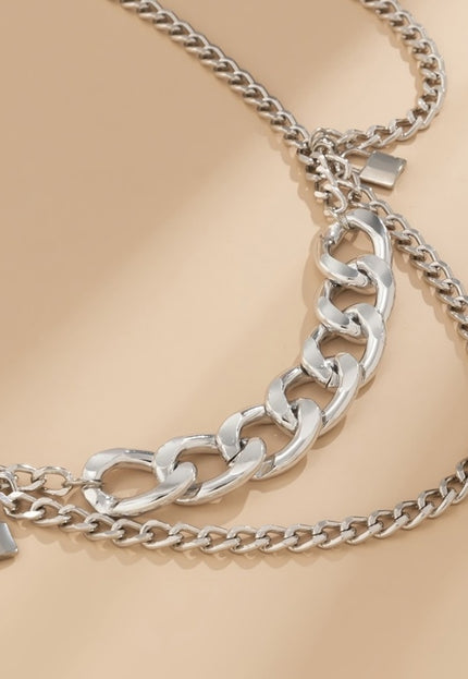 NEW3011 Zilveren Heup Bodychain