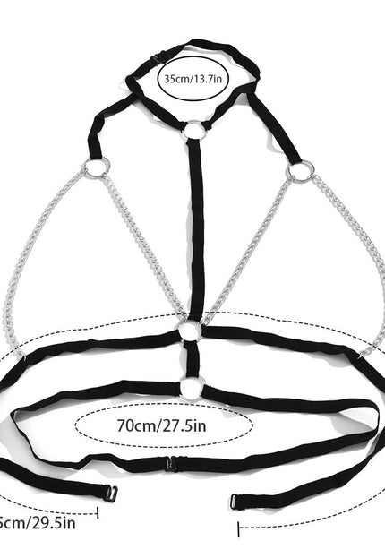 NEW3011 Zwarte Halter Harnas