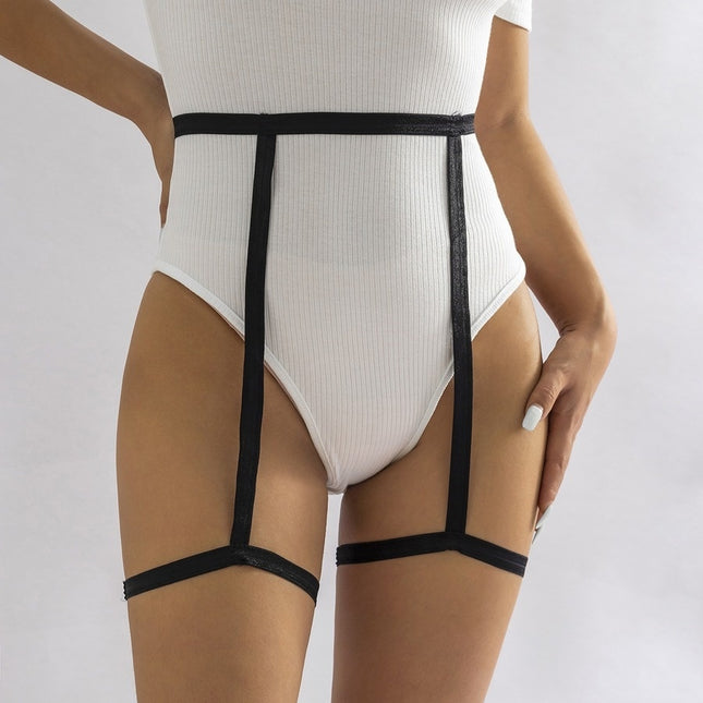 NEW3011 Zwarte Stretch Jarretels