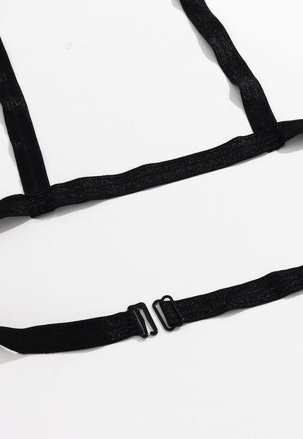 NEW3011 Zwarte Stretch Jarretels