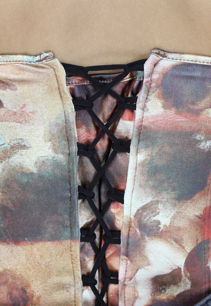 OP=OP.07.NL Art Print Korset Top