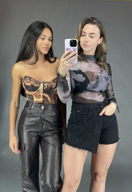 OP=OP.07.NL Art Print Korset Top