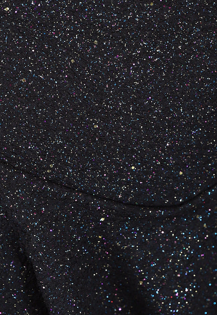 OP=OP.40.NL Glitter Galaxy Zwarte Skort