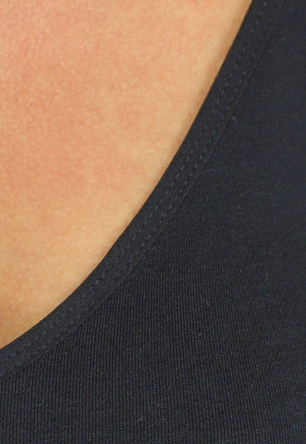 NEW3105 Zwarte Fijngebreide Bodysuit