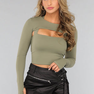 NEW3107 Khaki Longsleeve Bolero