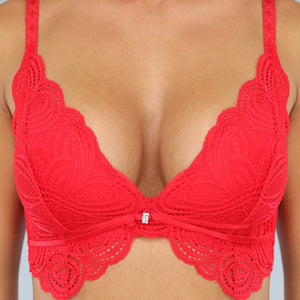 OP=OP.09.NL Rode Kanten Crop Top met Padding