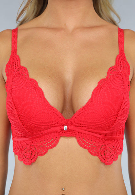 OP=OP.09.NL Rode Kanten Crop Top met Padding