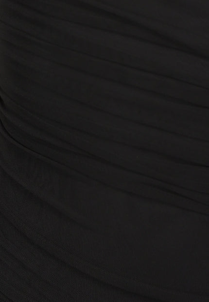 One Shoulder Zwarte Bodycon Jurk