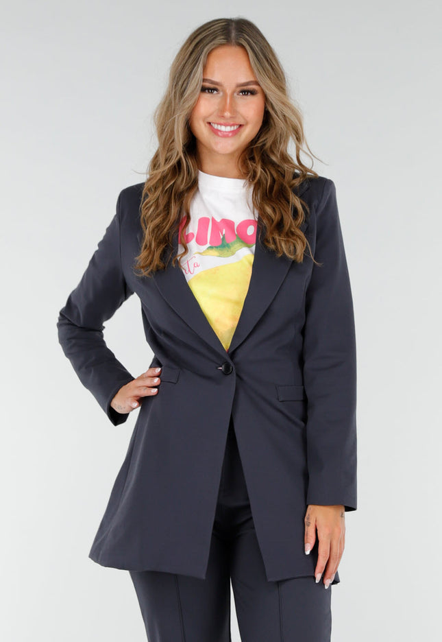 OP=OP.! Antraciet Stretch Blazer