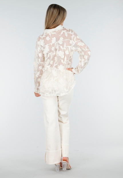 OP=OP.! Beige Bloemen Blouse Dames