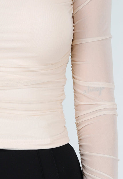 OP=OP.! Beige Off Shoulder Stretch Top