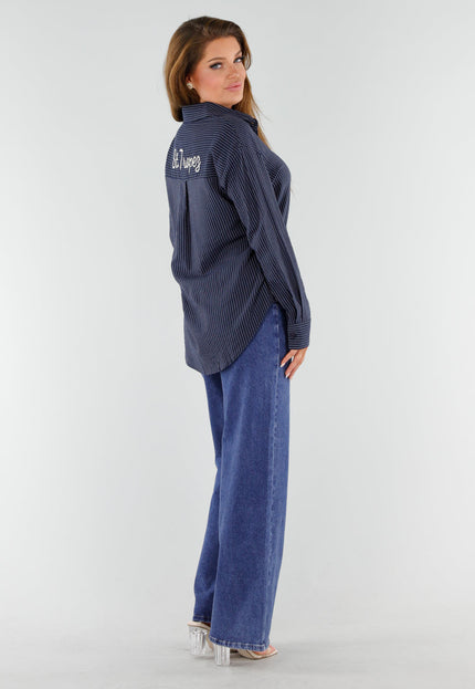 OP=OP.! Blauwe Blouse met Borduursel