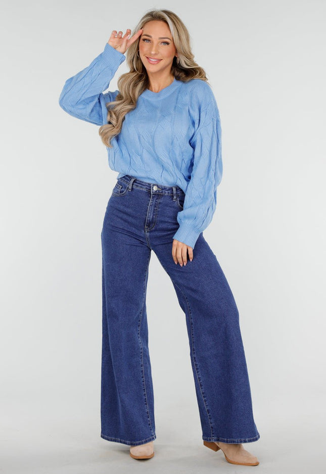 OP=OP.! Blauwe Wide Leg Jeans